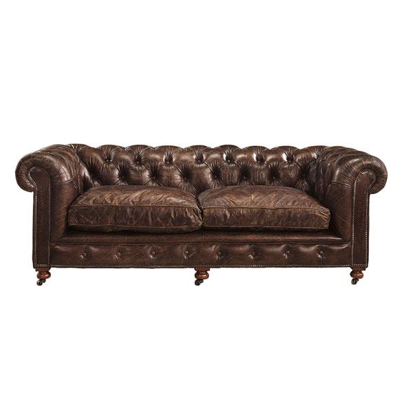 Artwood Kensington-sohva ruskea nahka