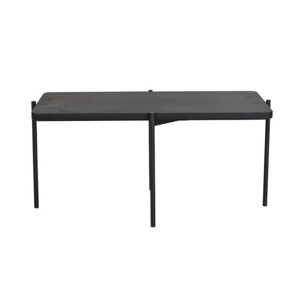 Rowico Shelton-sohvapöytä musta 95 cm