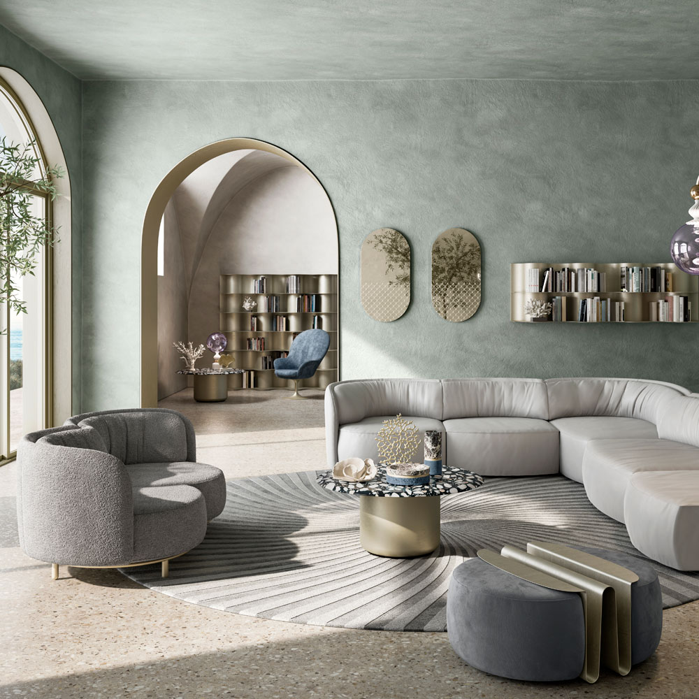 Natuzzi Italia Wave-sohva ja rahi